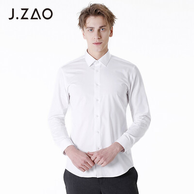 

Beijing Tokyo made JZAO mens business casual shirt machine washable ironing white 40 17092A