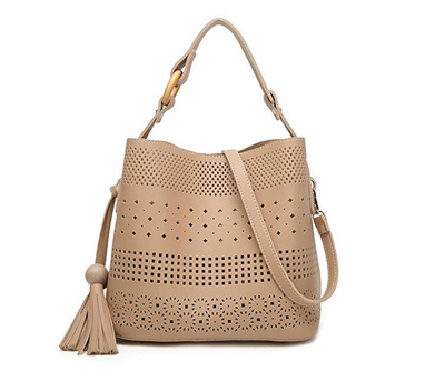 

Hollow Handbag for Women PU Leather Shoulder Bag Top handle Bag Work Bag with a Crossbody Bag for Ladies