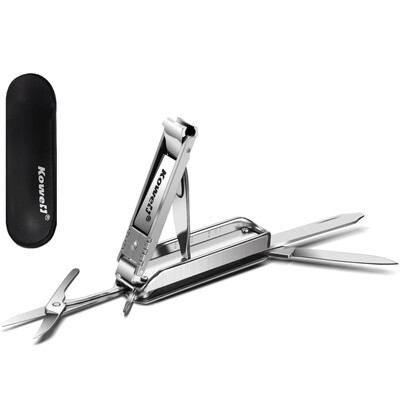 

Korea Kowell Han Kewei nail clippers stainless steel nail scissors nail file key ring screwdriver knife scissors DPS-MC2000 silver import