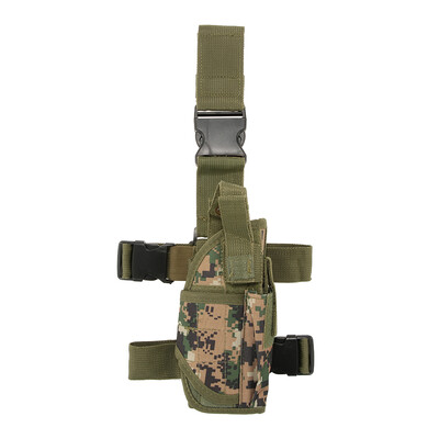 

Outdoor Hunting Shooting Gear Holster Thigh Leg Gear Holster Pouch Wrap-around with Coil Lanyard