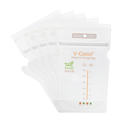 

V-Coool breast milk storage milk storage bag disposable storage milk storage bag milk bottle 180ml 5 packs