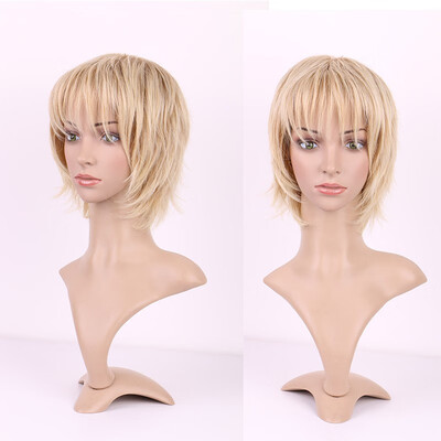 

Long Curly Synthetic Wig with Bangs Short Hair Wigs Heat Resistant Full Wig Full Head for Women