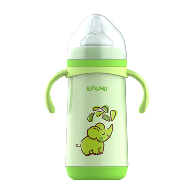 

Sakura Shu Enssu baby silicone wide-mouth anti-flatulence anti-mite newborn bottle children PPSU material baby shatter-resistant drink small bottle 220ml