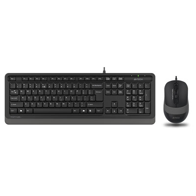 

Shuangfeiyan A4TECH F1010 ultra-thin fashion keyboard&mouse wired set office home laptop keyboard&mouse set hollow gray