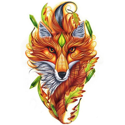 

DIY Diamond Painting Animal Wolf Head Leaves Pattern Embroidery Decor Handcraft Round Full Diamond 3040cm