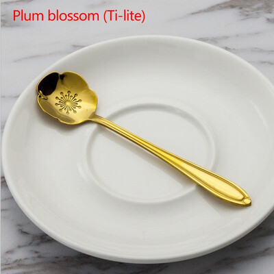 

NeillieN Stainless steel spoon coffee spoon cherry spoon Golden Rose spoon companion gift spoon creative gift spoonladle