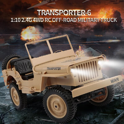 

JJRC Q65 110 24G 4WD RC Off-road Military Truck Transporter 6 RTR Children Gift Kids Toy
