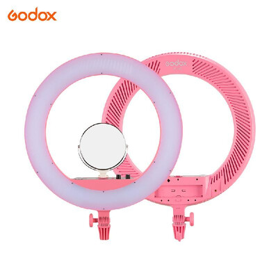 

Godox LR160 Ring LED Video Light 3300K-8000K Bi-color Fill Light with Mikeup Mirror Phone Holder 18W for Making-up Live Shooting P