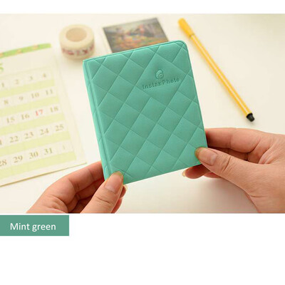 

Standard 3in Centerfold Photo Album Card Bag PU 36 Pockets Albums Photos Storage Case Macaron Memory Souvenir