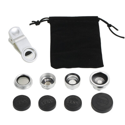 

Universal Mobile Phone Lens 5 in 1 Fish Eye Wide Angle Macro 2X Teleconverter CPL Lens Detachable Clip-on Camera Lens Kit