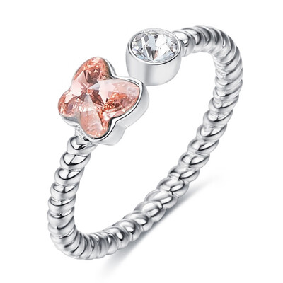 

925 Sterling Silver Beautiful Butterfly Ring for wide band Women Girls Swarovski Crystals Jewelry sizer adjuster for loose rings