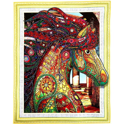 

DIY 5D Diamond Painting Embroidery Cross Stitch Horse Animal Home Decor Rhinestone Mosaic Needlework NO6 Specifications 3040