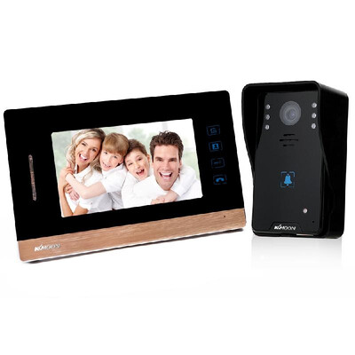 

KKmoon 7" Video Door Phone Intercome Doorbell Touch Button Remote Unlock Night Vision Rainproof Security CCTV Camera Home Surveill