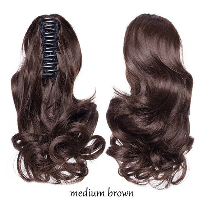 

11-12 Inch Adjustable Messy Style Ponytail Hair Extension with Jaw Claw Synthetic Hair-Piece
