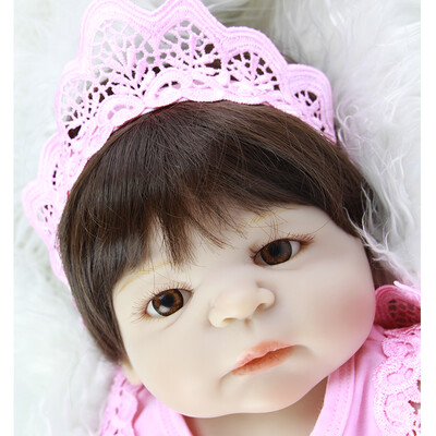 

Fashion Collectible Reborn Dolls 23" 57cm Baby Reborn de Silicone 100 Handmade Realistic Baby Doll For Toddler Menina Brinquedo