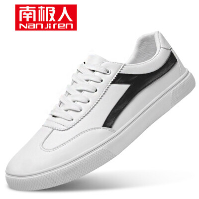 

Anji people Nanjiren casual mens shoes mens comfortable belt trend breathable Korean fashion mens British casual wild male 0042 white black 39 yards