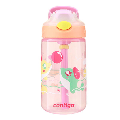 

Contigo childrens water cup with straw cartoon student cup small inventor sippy cup 400ML small dolphins pink HBC-GIZ051