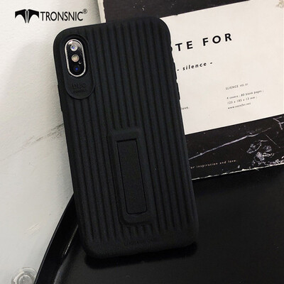 

TRONSNIC Matte Stand Phone Case for iPhone X XS 3d Soft Green Wine Red Case BlackRedGreen Luggage Cover