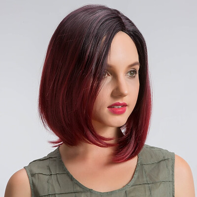 

BLONDE UNICORN 14 INCH Bob kinky curly ombre fashion women ladies wig with bangs