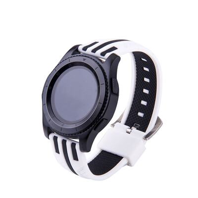 

Stripes Watch Band for Samsung Gear S3 Frontier Sport Silicone Rubber WatchStrap