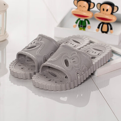 

PaulFrank big mouth monkey male&female couple models home bathroom shower leaking sandals&slippers PF735 light gray 41