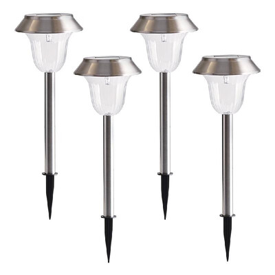 

10 Pack Solar Garden Lights Outdoor Stainless Steel White LED Pathway Lamp Garden Decoration Landscape Lighting for Patio Lawn Y
