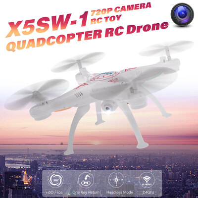 

X5SW-1 24GHz 720P Camera One Key Return RC Drone Quadcopter RC Toy RTF for Kids Beginners