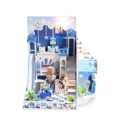 

Doll House Dream House DIY Miniature House Building Kit Wooden Furniture Toys for Child Girl Boy