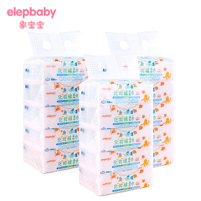 

Elephant baby elepbaby pregnant women cleansing cotton cotton disinfection moisturizing skin tissue cotton wipes cleansing facial wash towel thin 50 pumping 200 pieces 15 packs
