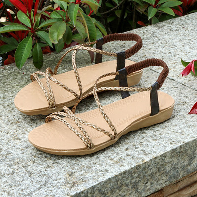 

Womens sandals 2019 summer Women Fashion Sexy Open Toe Bandage Cross-tied Bohemian Beach Casual sandals ladies Shoes