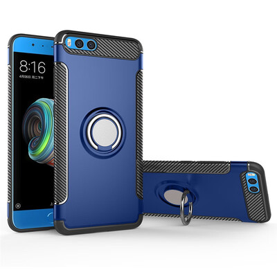 

Back Cover For Xiaomi Mi Note 3 Note3 Case Car Holder Stand Hard PC Silicon Ring Suction Bracket Celulars