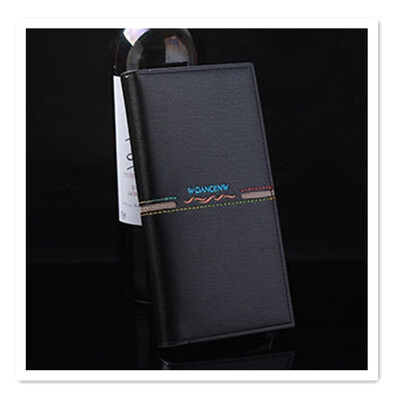 

2018 wallet mens leather long section black thin section leather wallet genuine soft leather business youth wallet