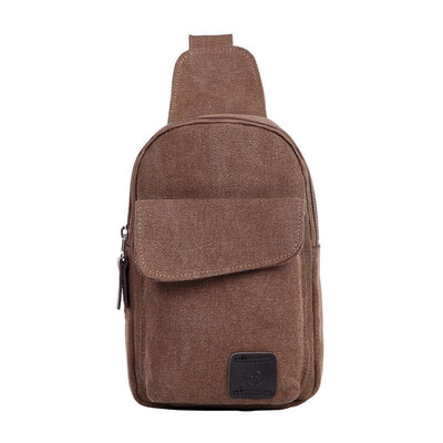 

Men Retro Canvas Sling Chest Bag Zipper Shoulder Bag Cycling Bag Messenger Bags