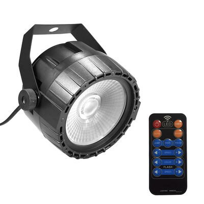 

10W RGB UV COB LED Par Light Wireless Remote Control Stage Bright Smooth Lighting Lamp DJ DMX Lights for Party Bars Show U S Plug