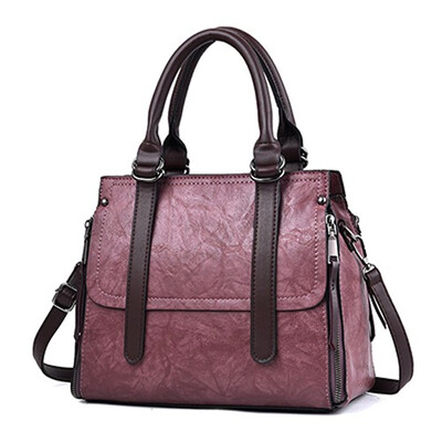 

Women Vintage Shoulder Bag 2019 Female Causal Leather Totes High Quality Dames Handbag Drop Shopping 11 colors