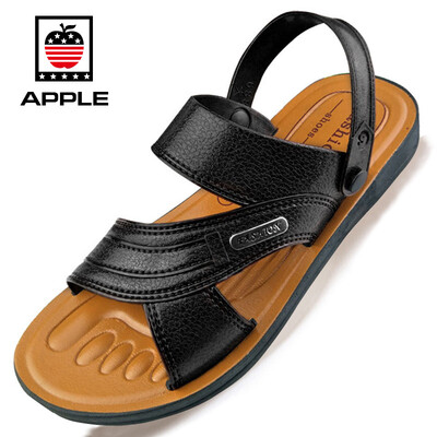 

Apple APPLE mens casual beach sandals fashion personality cool drag male Korean version of the trend soft bottom 688 black 40