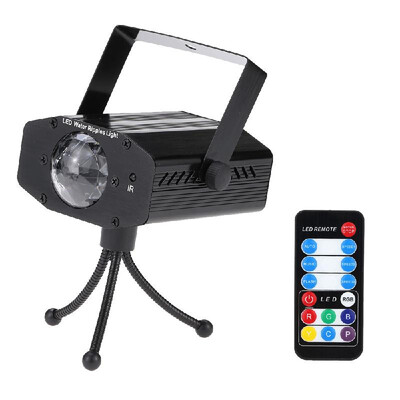 

Mini LED Water Wave Ripple Effect Stage Light 9W Color Changing Lamp with Controller for Disco KTV Club Party Home Xmas