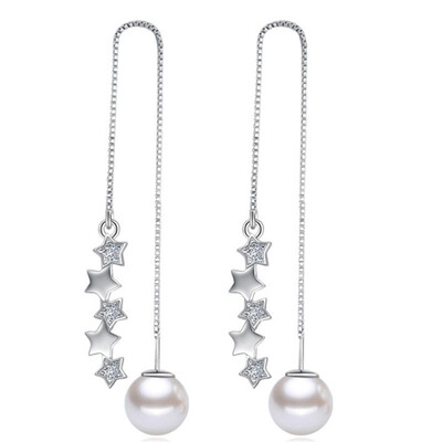 

Star Drop Line Long Earrings For Women Female Party Jewelry Eardrop Mothers Day Gift Accessories G45
