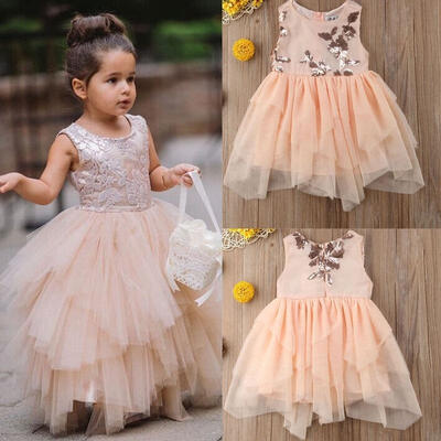 

Baby Flower Tulle Tutu Backless Gown Party Dress Skirts