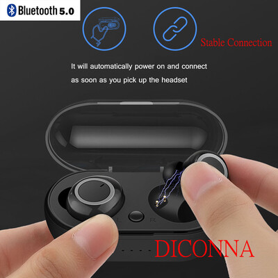 

Bluetooth 50 Wireless Headset TWS Earbuds Charger Box In Ear Stereo Headphones