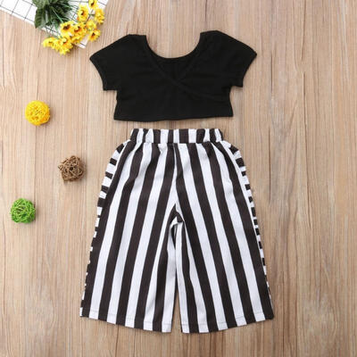 

Toddler Kids Baby Girls T-shirt TopsPants Summer Casual Outfit Clothes 2PCS Set
