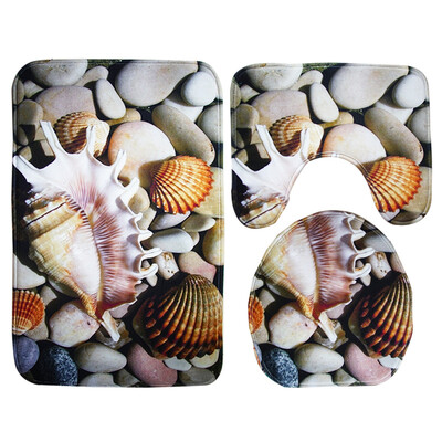 

Starfish Shell Pattern 3pcs Toilet Mat Bath Mat