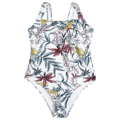 

Square Neck Sleeveless Backless Padded Floral Print Women Swimsuit