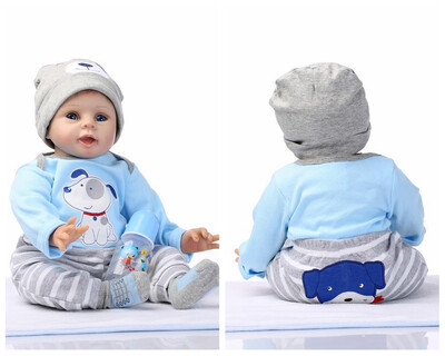 

Ktaxon Boy Doll Baby Lifelike 22" Handmade Newborn Reborn Vinyl Clothes Silicone Blue