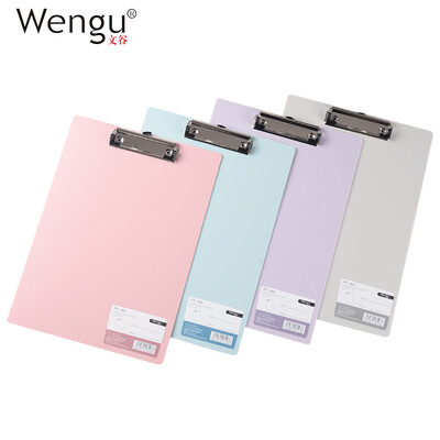 

Wengu wengu stationery board clip a4 small fresh folder board folder student writing pad clip can be hung 4 Pack PPF3-018B