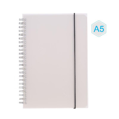 

A5 Coil Notebook Spiral Notebooks with Elastic Band 5mm Grid Pages Diary Journal Memo Office&School Supplies