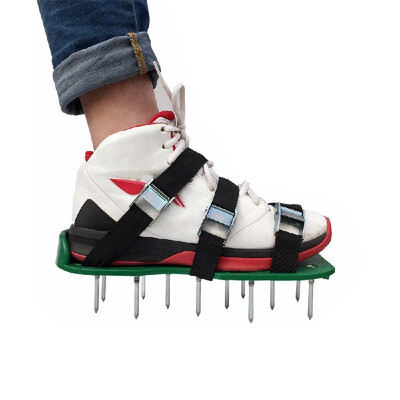 

Effective Tool for Aerating Yard Soil 22" Spike Aerating Sandals with Adjustable 3 Metal Buckle Straps 26 Steel Metal Spikes Univ