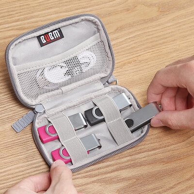 

BUBM earphone bag storage bag mini portable small data line charger finishing bag U disk U shield earphone storage box rectangular SXTC-MYB