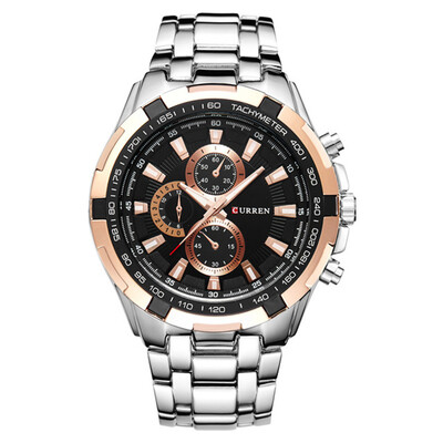 

CURREN Men\s Luxury Stainless Steel Analog Quartz Military Sport Watch