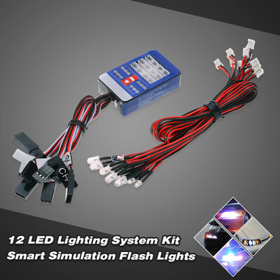 

12 LED Lighting System Kit Steering Brake Smart Simulation Flash Lights for 110